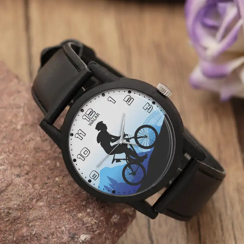 ساعت مچی عقربه ای والار طرح دوچرخه سواری کد LF2030