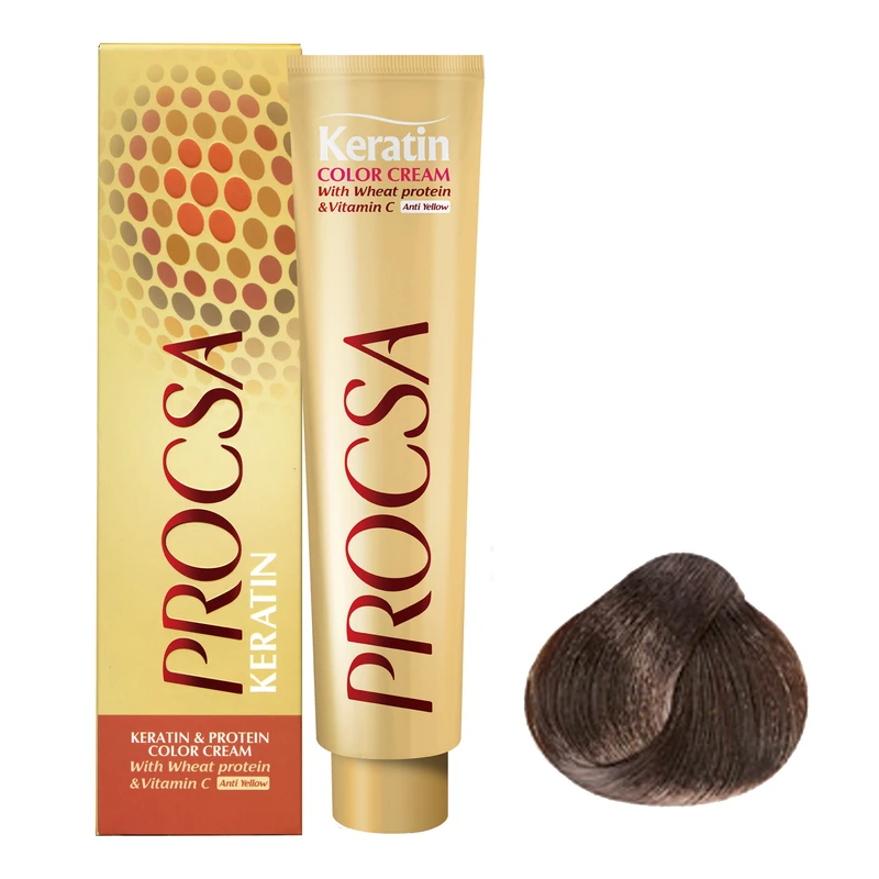 رنگ مو پروکسا سری Hazelnut شماره 4.35 حجم 100 میلی لیتر رنگ قهوه ای فندقی متوسط