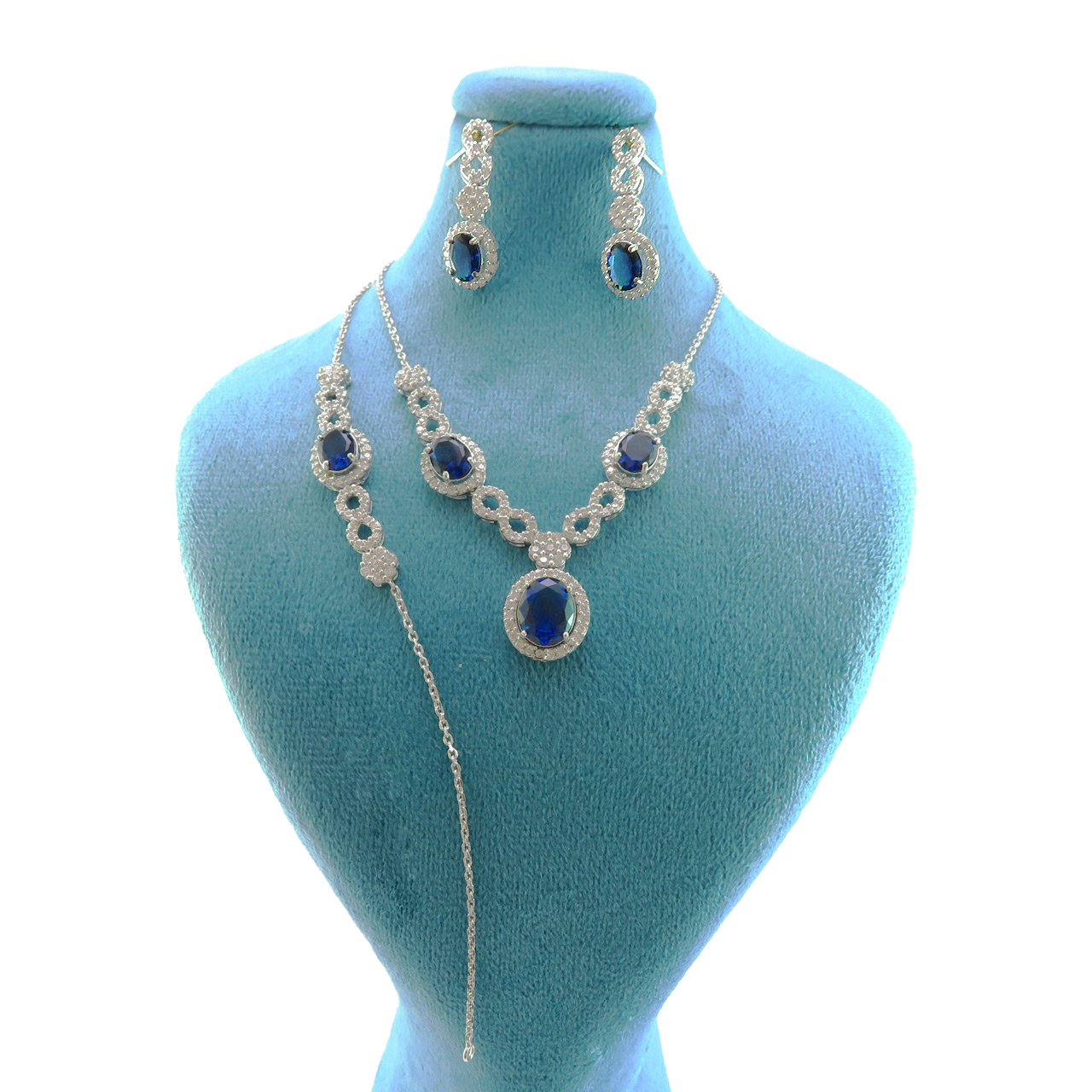 نیم ست نقره زنانه کد AS021