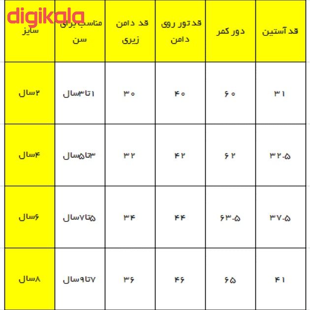 پیراهن دخترانه کد 981112