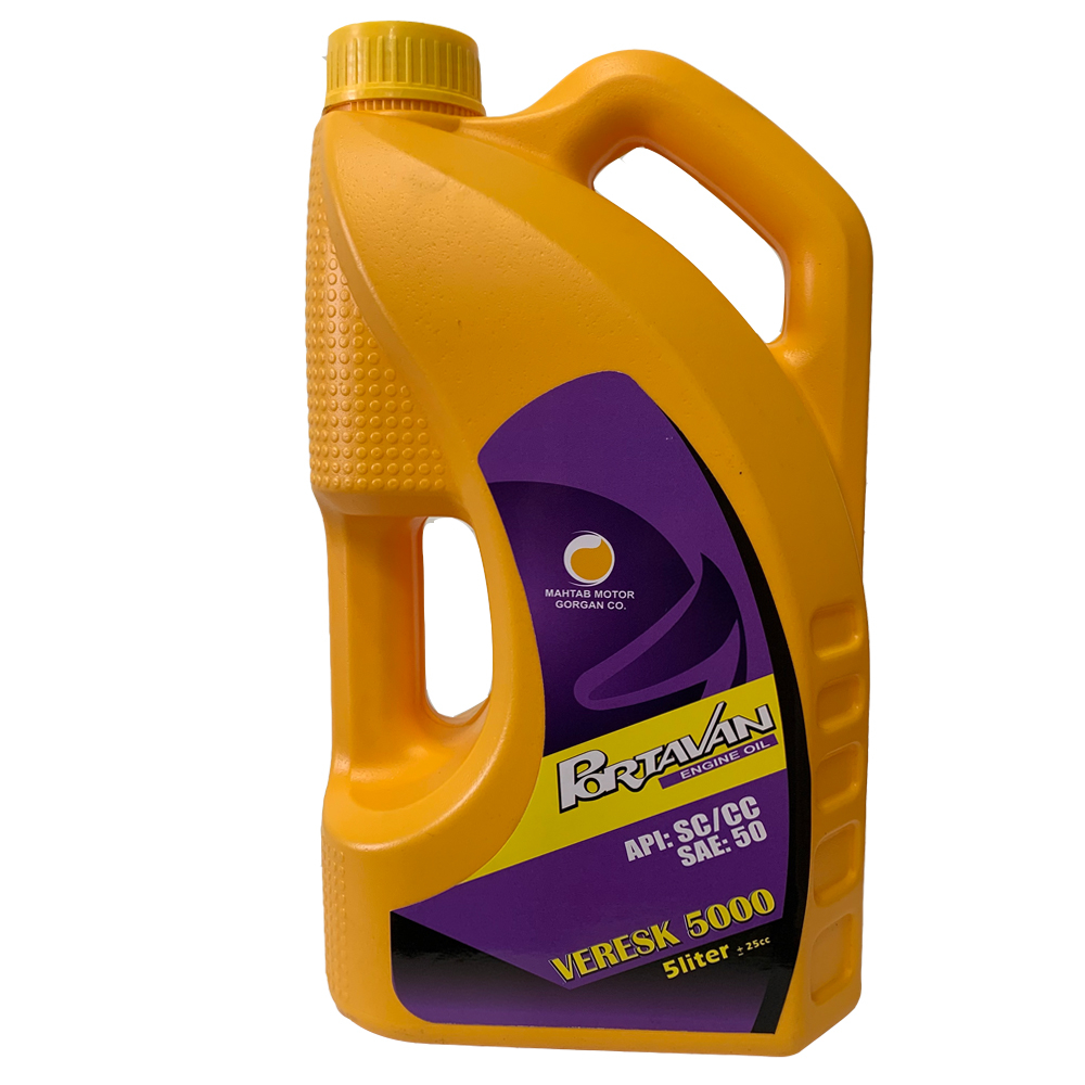 روغن موتور خودرو پرتوان مدل Veresk 5000 SC/CC 50 حجم 5000 میلی لیتر