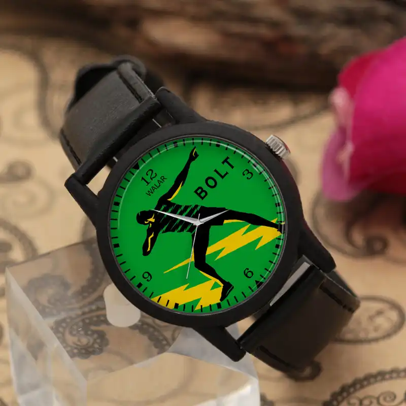 ساعت مچی عقربه ای والار طرح یوسین بولت کد LF2092