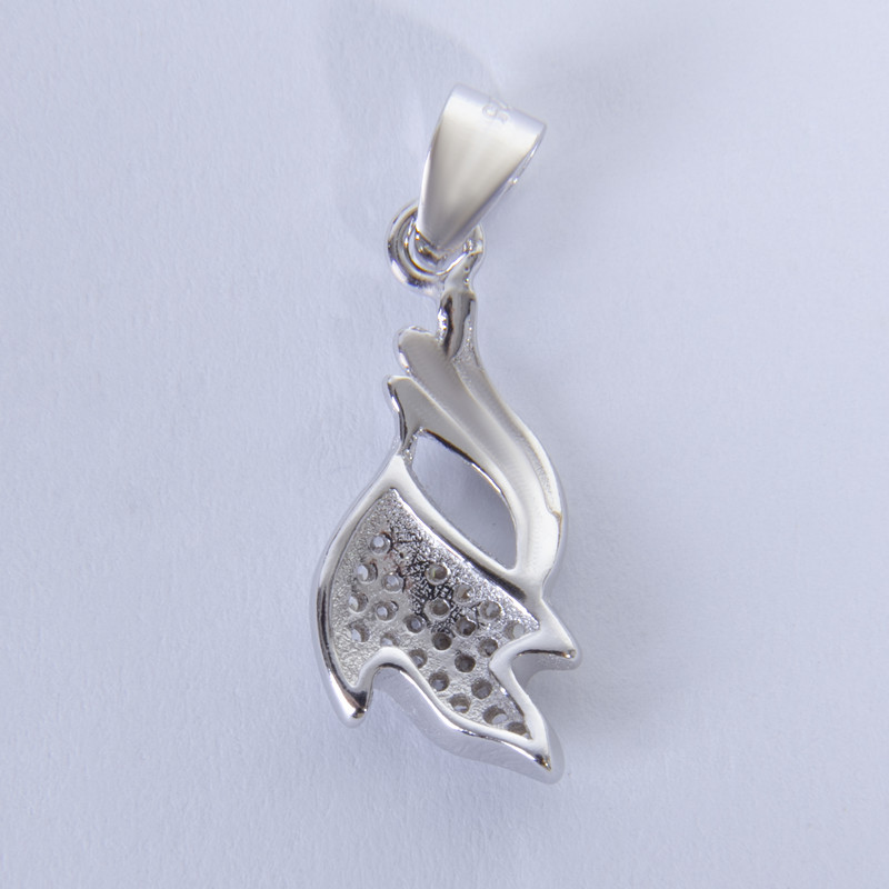 آویز گردنبند نقره زنانه بازرگانی میلادی کد PKR_034