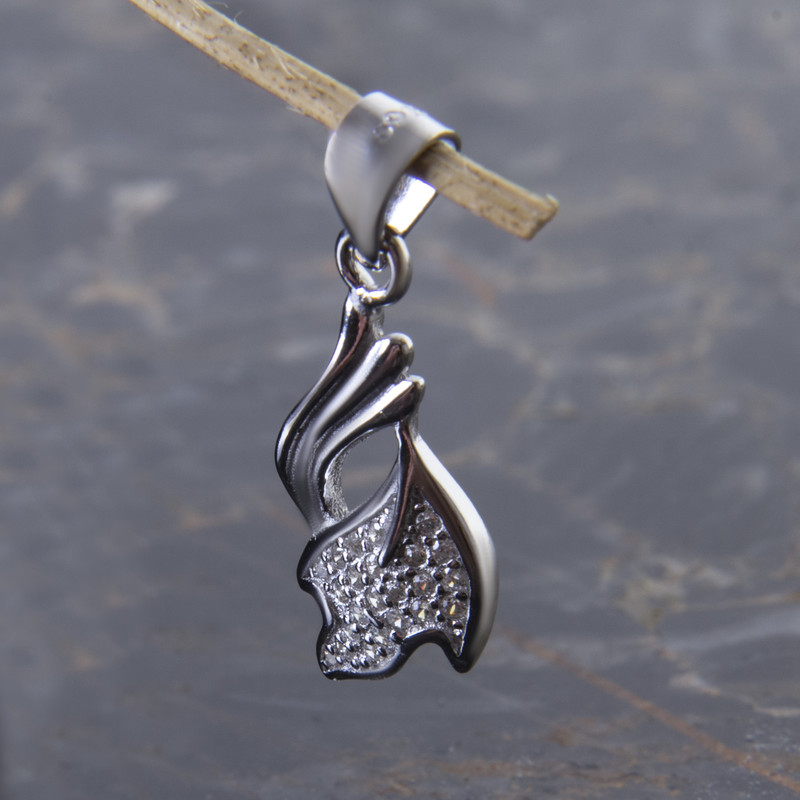 آویز گردنبند نقره زنانه بازرگانی میلادی کد PKR_034