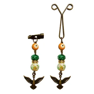 ست سنجاق سینه و گیره روسری طرح چشم نظر کد PM450