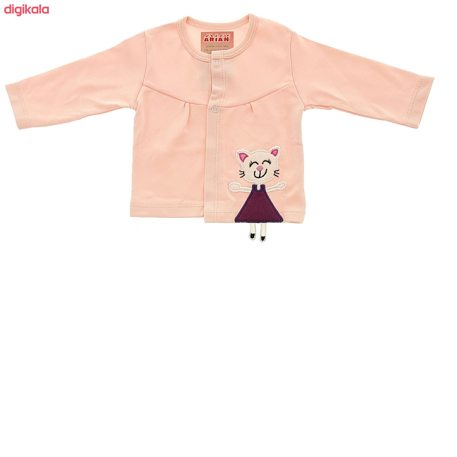 ست 3 تکه لباس نوزادی دخترانه طرح گربه کد t77285493-g56g