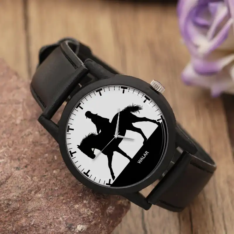 ساعت مچی عقربه ای والار طرح اسب سواری کد LF2174