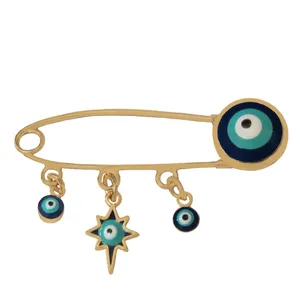 سنجاق سینه زنانه وای اس ایکس طرح چشم نظر کد 23