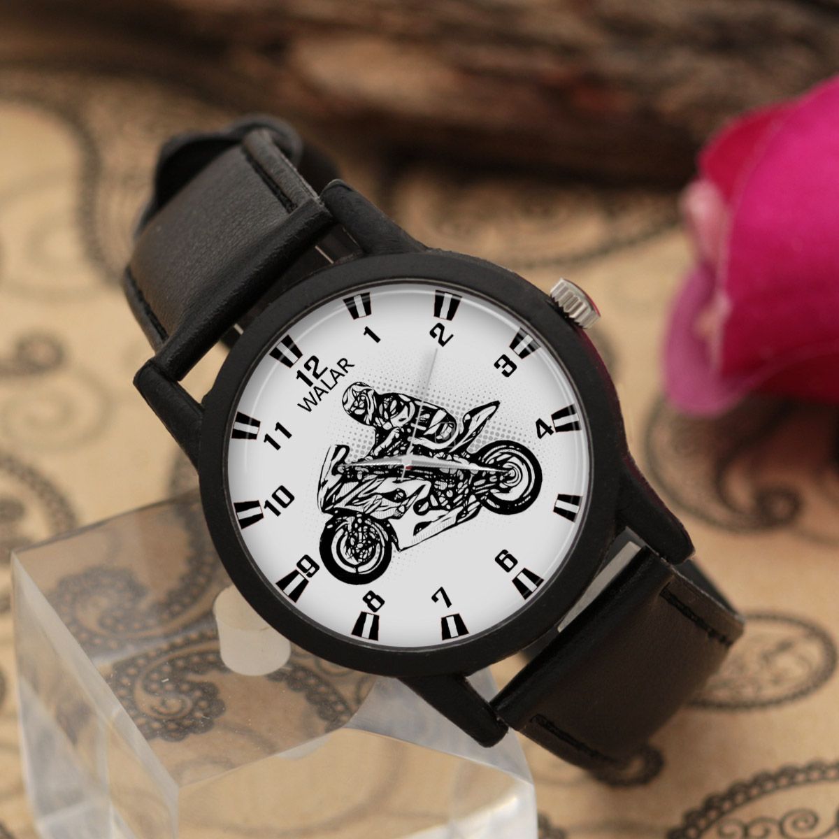 ساعت مچی عقربه ای مردانه والار طرح موتورسواری کد LF2196 -  - 2