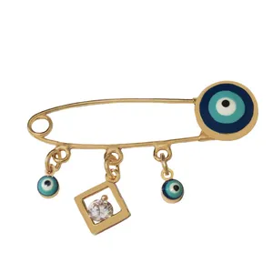 سنجاق سینه زنانه وای اس ایکس طرح چشم نظر کد 24