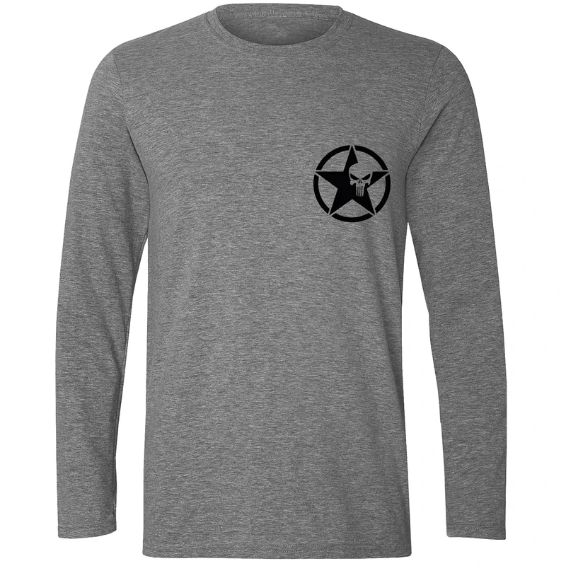 تیشرت آستین بلند مردانه طرح اسکلت کد F243