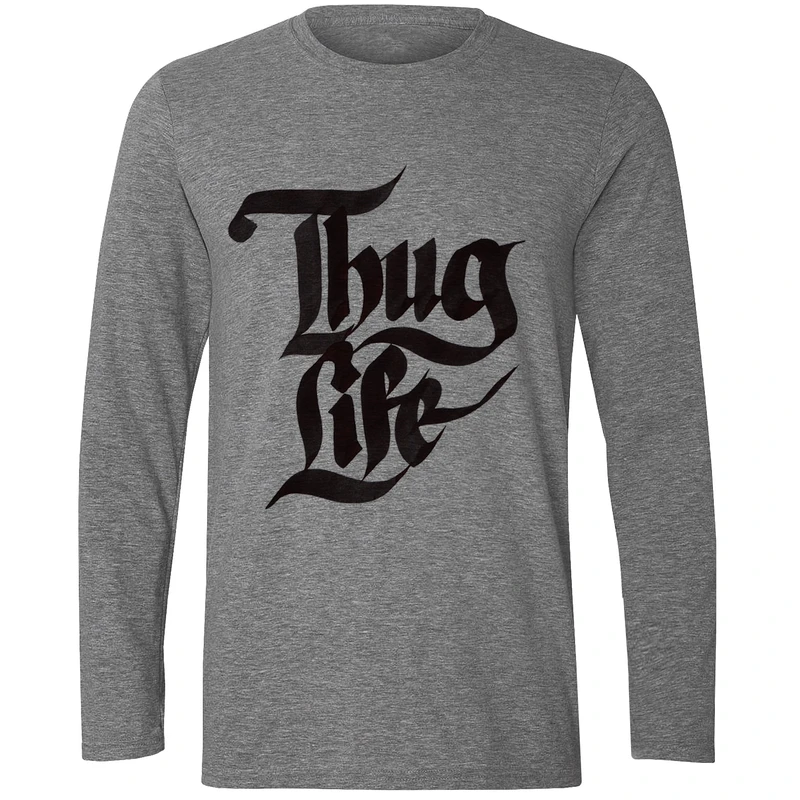 تیشرت آستین بلند مردانه طرح Thug Life کد F249