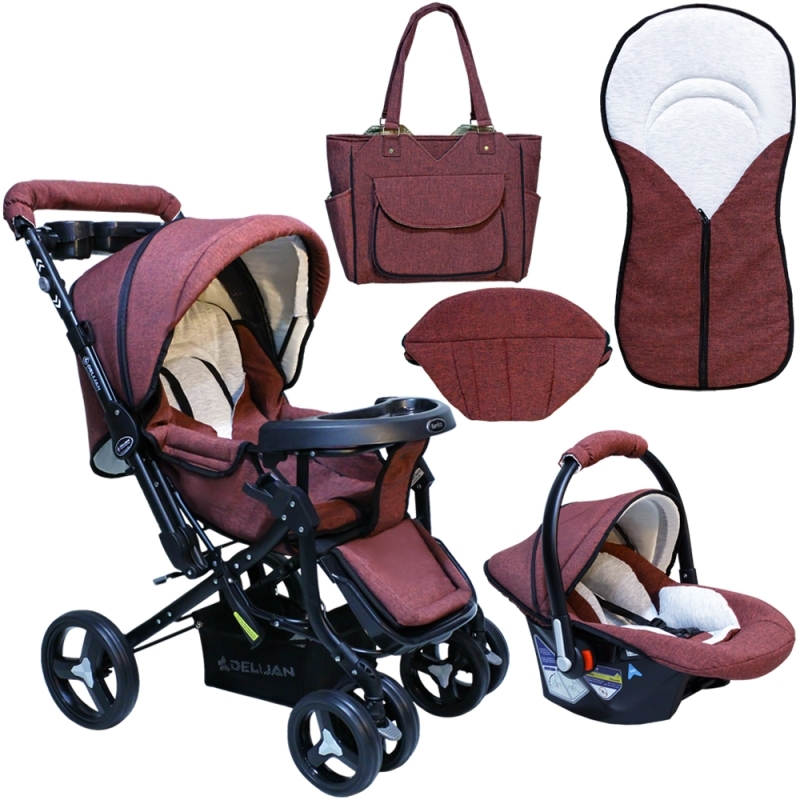 ست کالسکه دلیجان طرح baby4life کد ZR201
