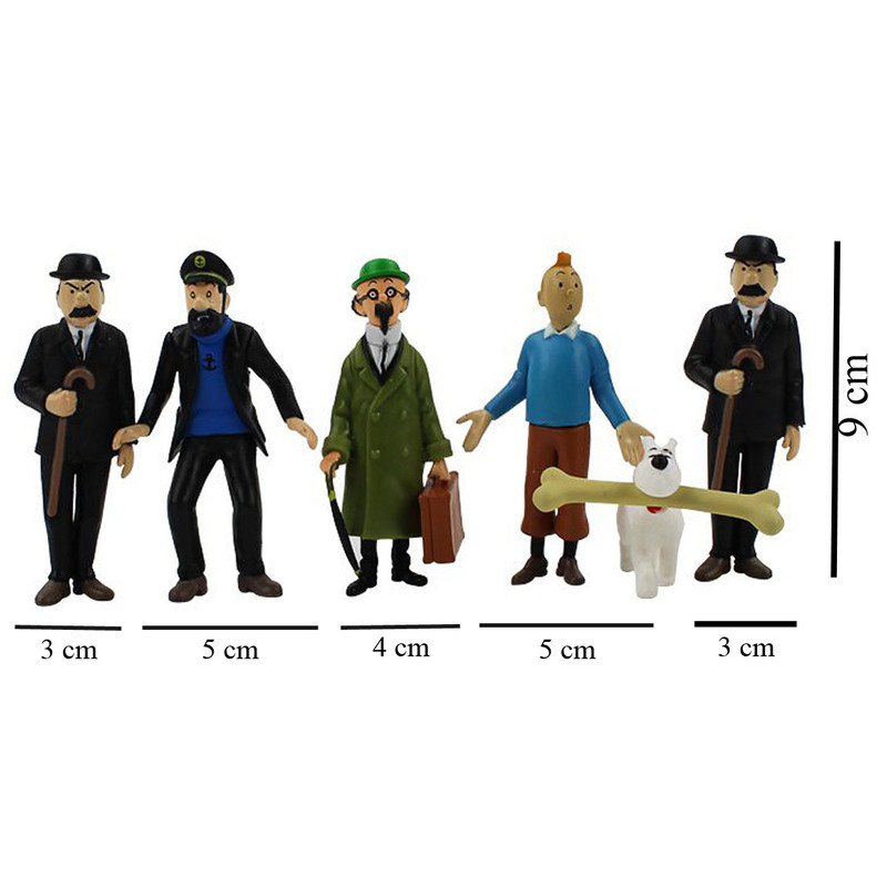 اکشن فیگور طرح تن تن کد 7-2039 بسته 6 عددی