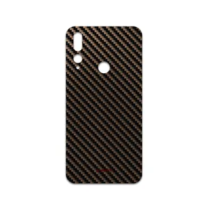MAHOOT Glossy-Brown-Fiber Cover Sticker for Huawei Y9 Prime 2019