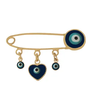 سنجاق سینه زنانه وای اس ایکس طرح چشم نظر کد 26