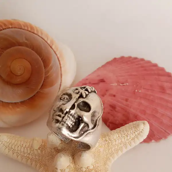 انگشتر مردانه طرح جمجمه کد AN-ES-BAK