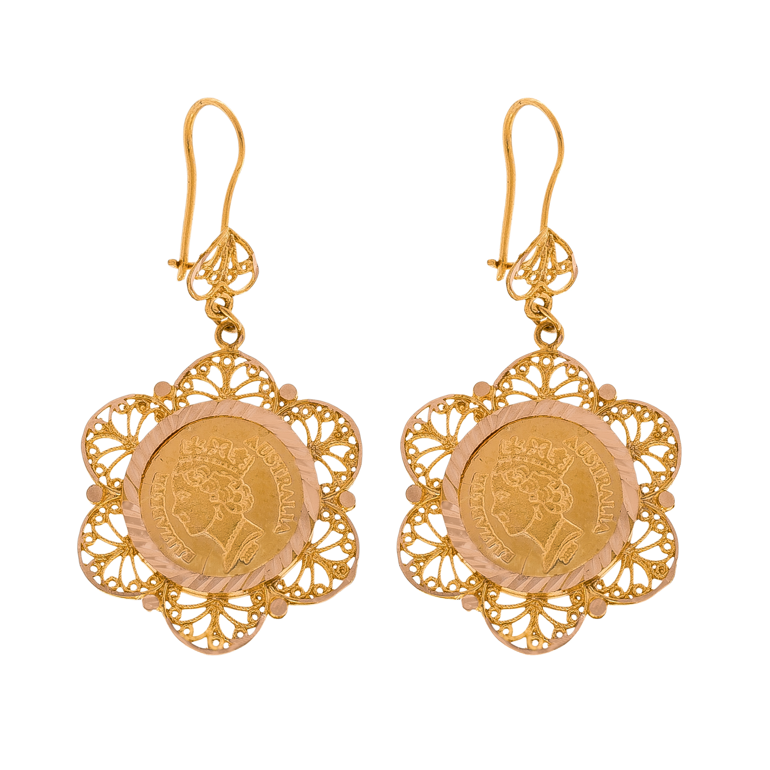 گوشواره طلا 18 عیار زنانه کد EA200