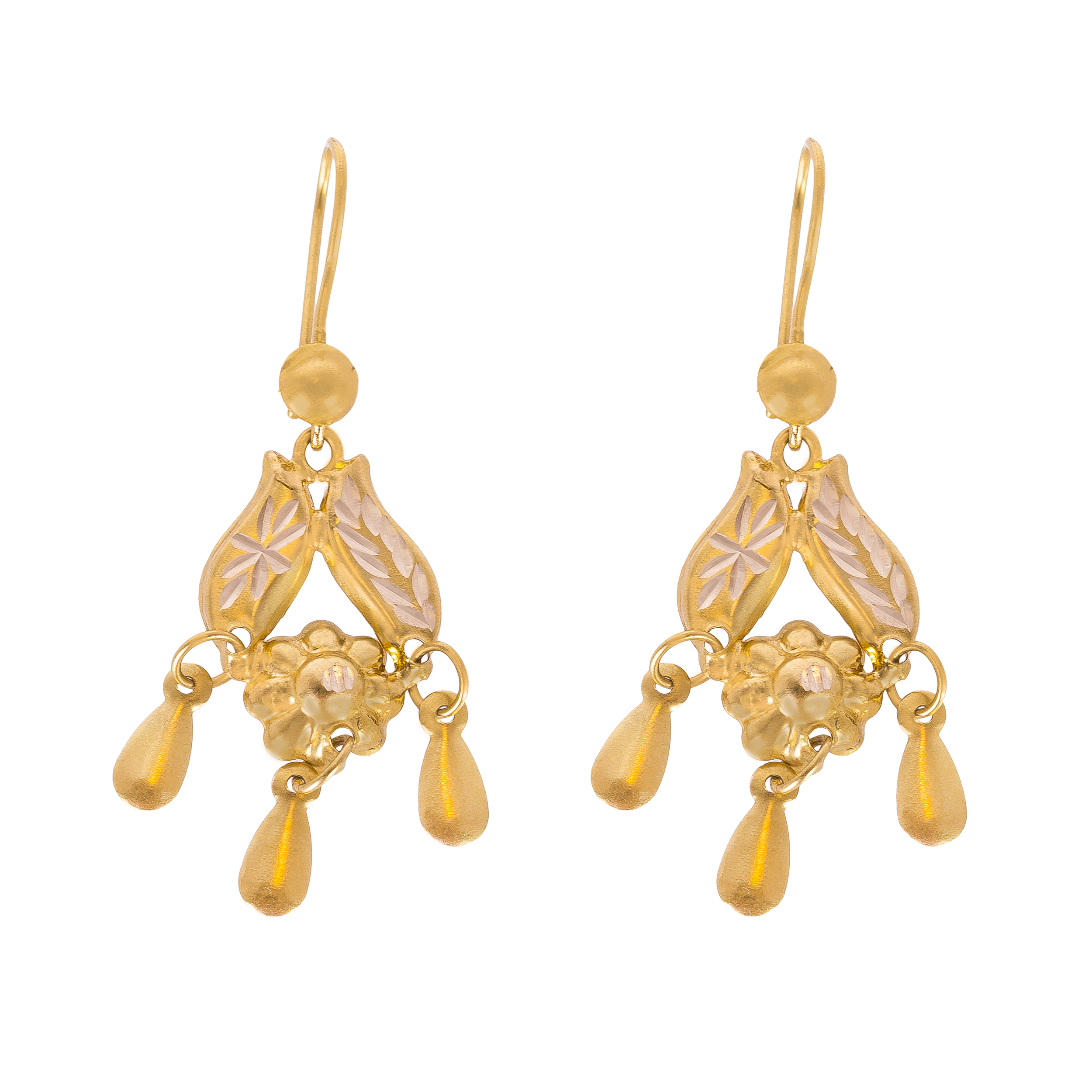 گوشواره طلا 18 عیار زنانه کد EA201