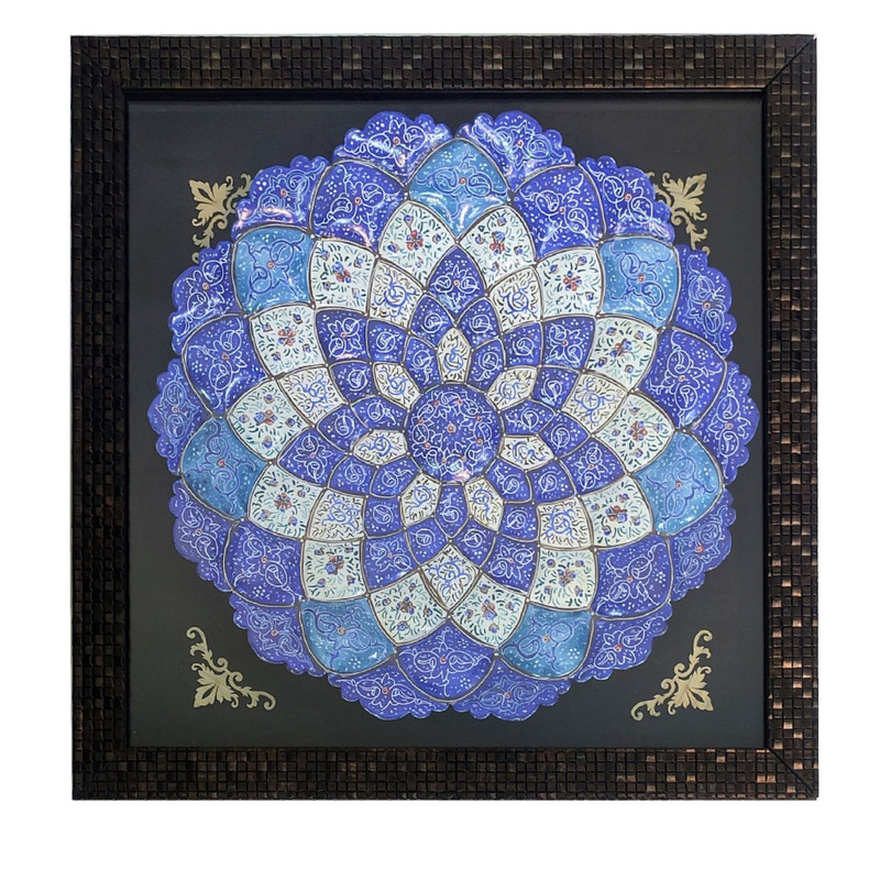 بشقاب میناکاری مدل اسلیمی کد 207