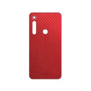 MAHOOT Red-Fiber Cover Sticker for Motorola One Macro