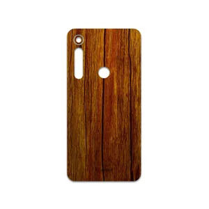 MAHOOT Orange-Wood Cover Sticker for Motorola One Macro