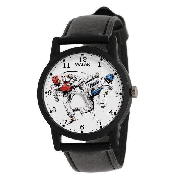 ساعت مچی عقربه ای زنانه و مردانه والار طرح تکواندو کد LF2210