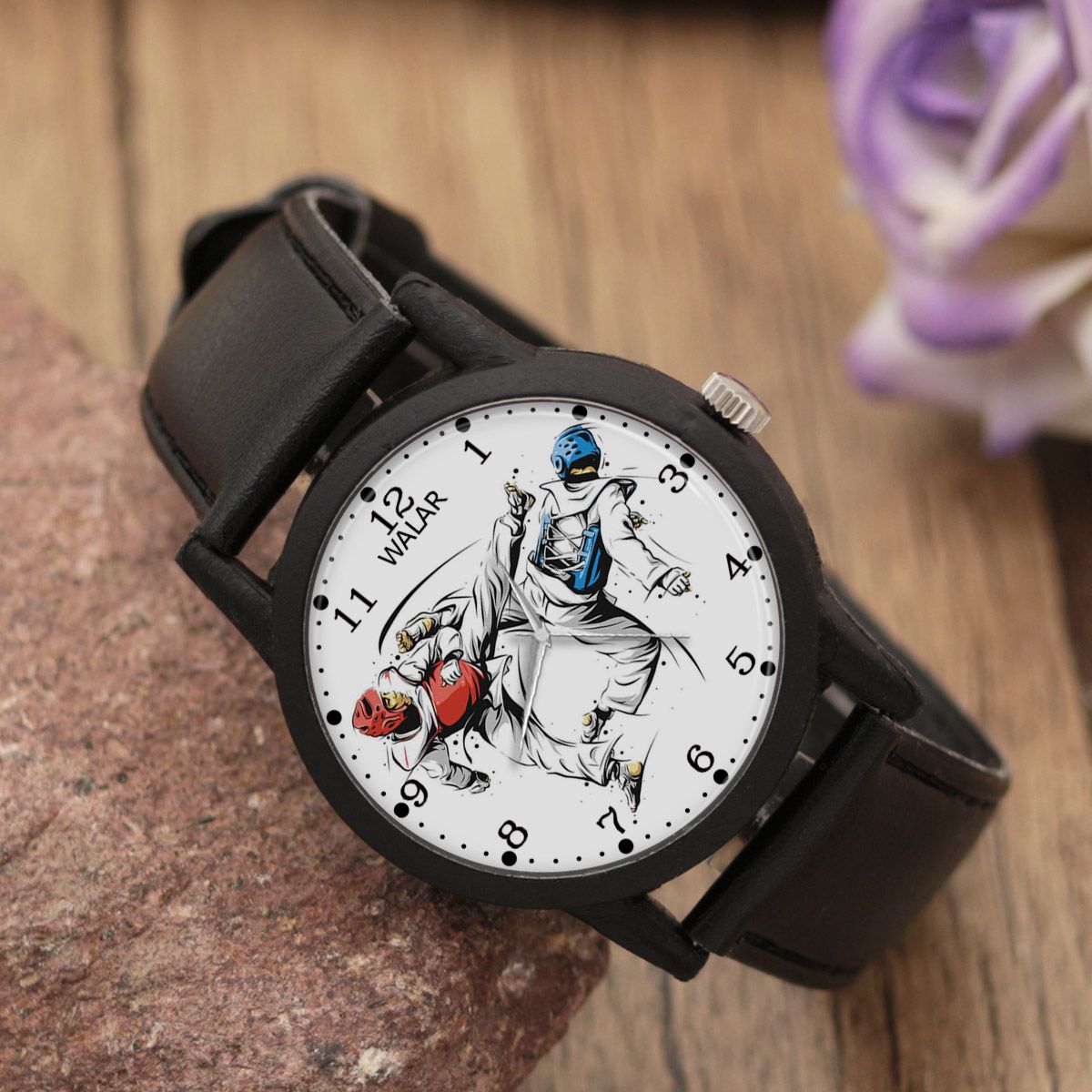 ساعت مچی عقربه ای زنانه و مردانه والار طرح تکواندو کد LF2210 -  - 2