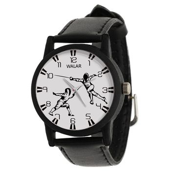 ساعت مچی عقربه ای والار طرح شمشیر بازی کد LF2214