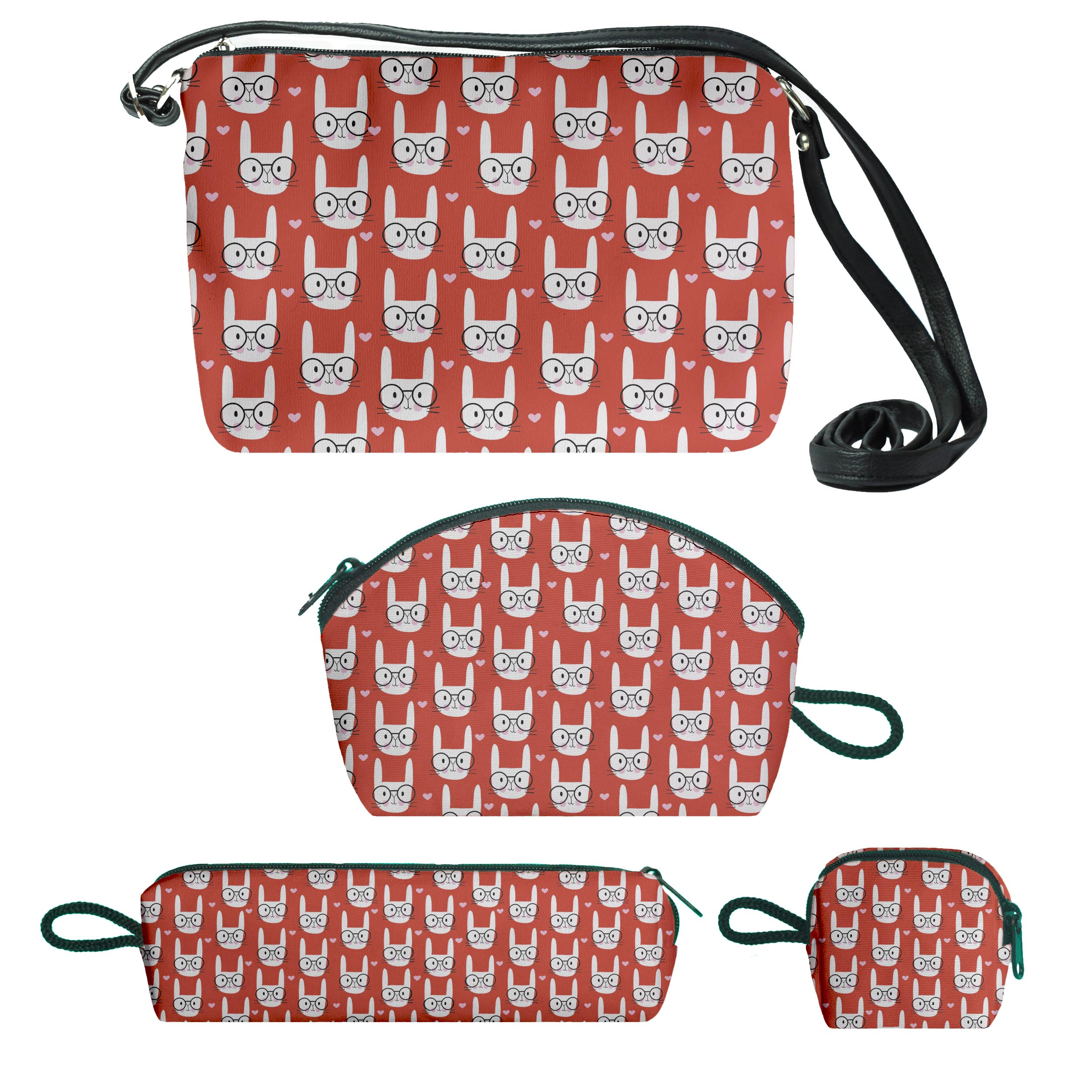 کیف دخترانه طرح خرگوش مجموعه 4 عددی