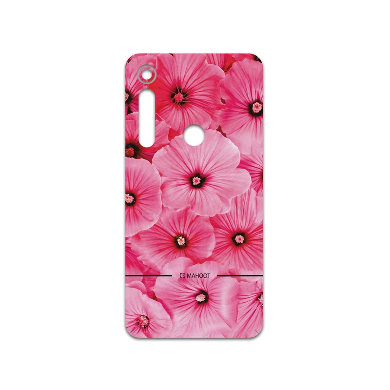 برچسب پوششی ماهوت مدل Pink-Flower مناسب برای گوشی موبایل موتورولا One Macro