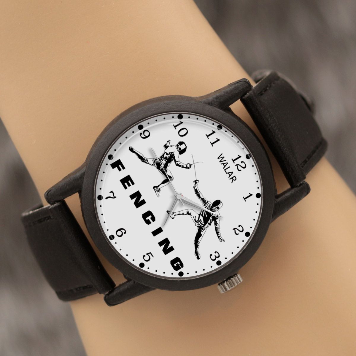 ساعت مچی عقربه ای زنانه و مردانه والار طرح شمشیر بازی کد LF2235 -  - 3