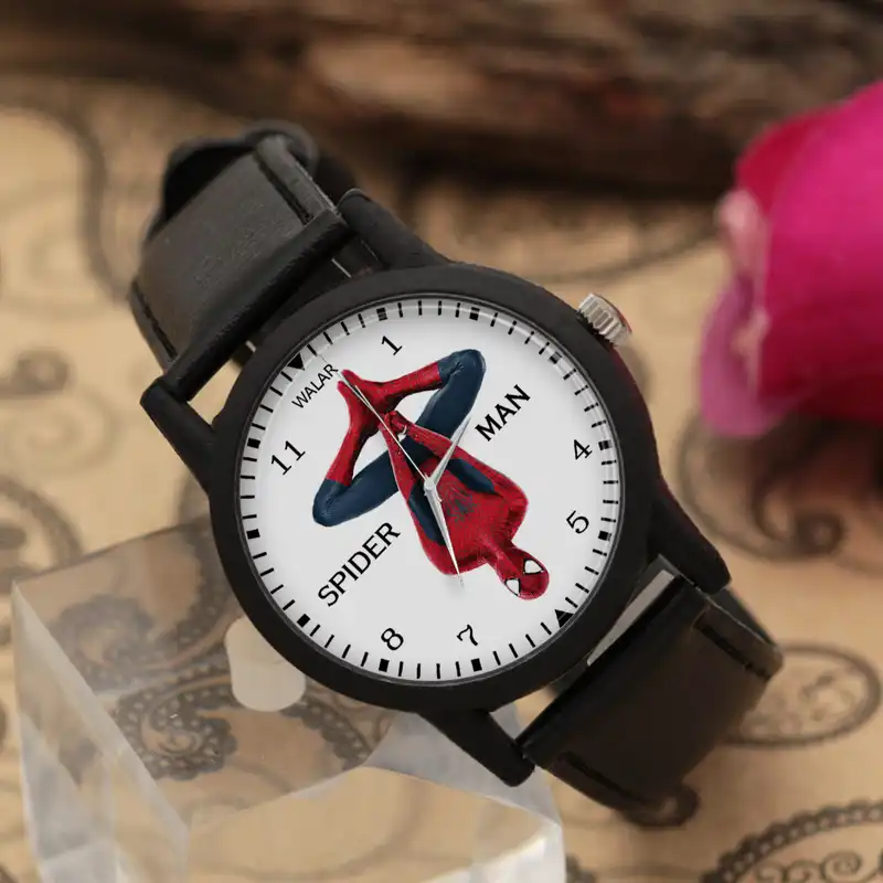 ساعت مچی عقربه ای زنانه و مردانه والار طرح اسپایدرمن کد LF2262