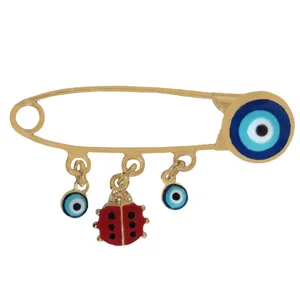 سنجاق سینه زنانه وای اس ایکس طرح چشم نظر کد 27