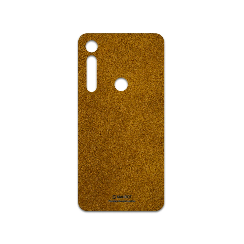برچسب پوششی ماهوت مدل Brown-Chamois-Leather مناسب برای گوشی موبایل موتورولا One Macro