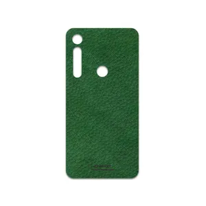 MAHOOT Green-Leather Cover Sticker for Motorola One Macro