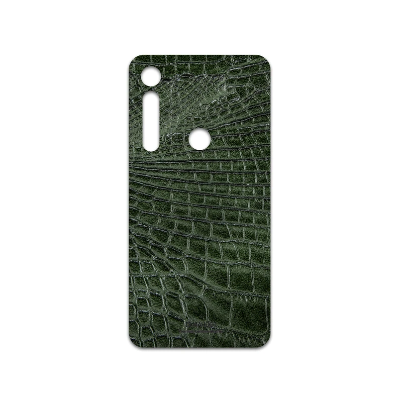 برچسب پوششی ماهوت مدل Green-Crocodile-Leather مناسب برای گوشی موبایل موتورولا One Macro