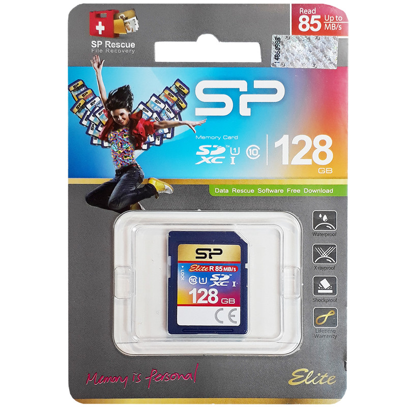 کارت حافظه SDXC سیلیکون پاور مدل Elite کلاس 10 استاندارد UHS-I U1 سرعت 85MBps ظرفیت 128 گیگابایت