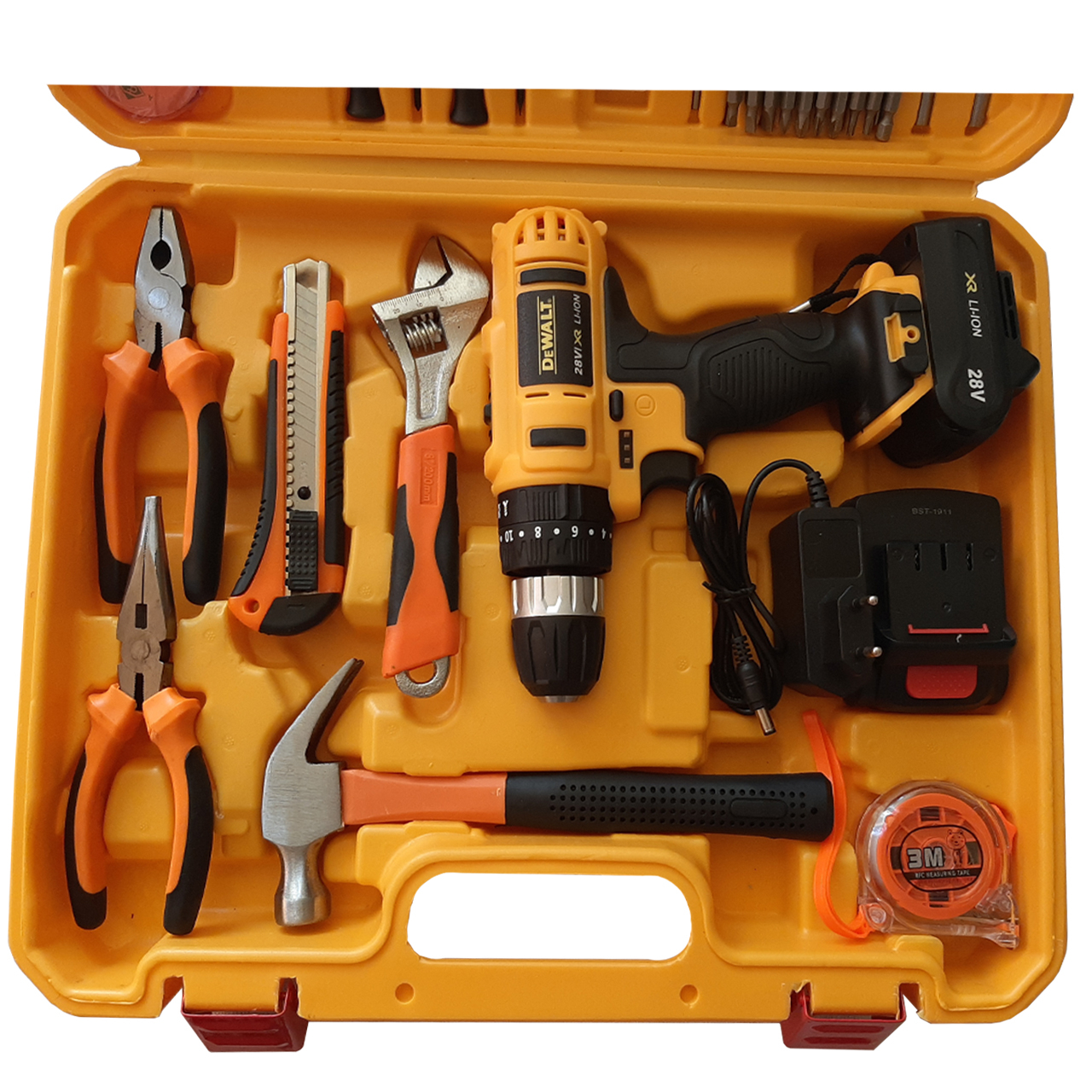 مجموعه 46 عددی دریل پیچ گوشتی شارژی مدل DCD718 