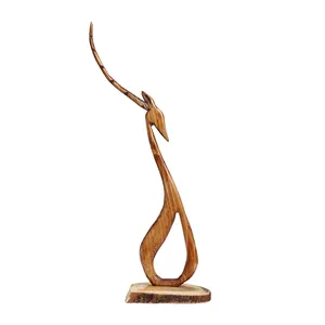 مجسمه چوبی طرح غزال کد 024
