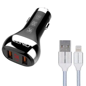 LDNIO C2 Car Charger with Lightning Cable