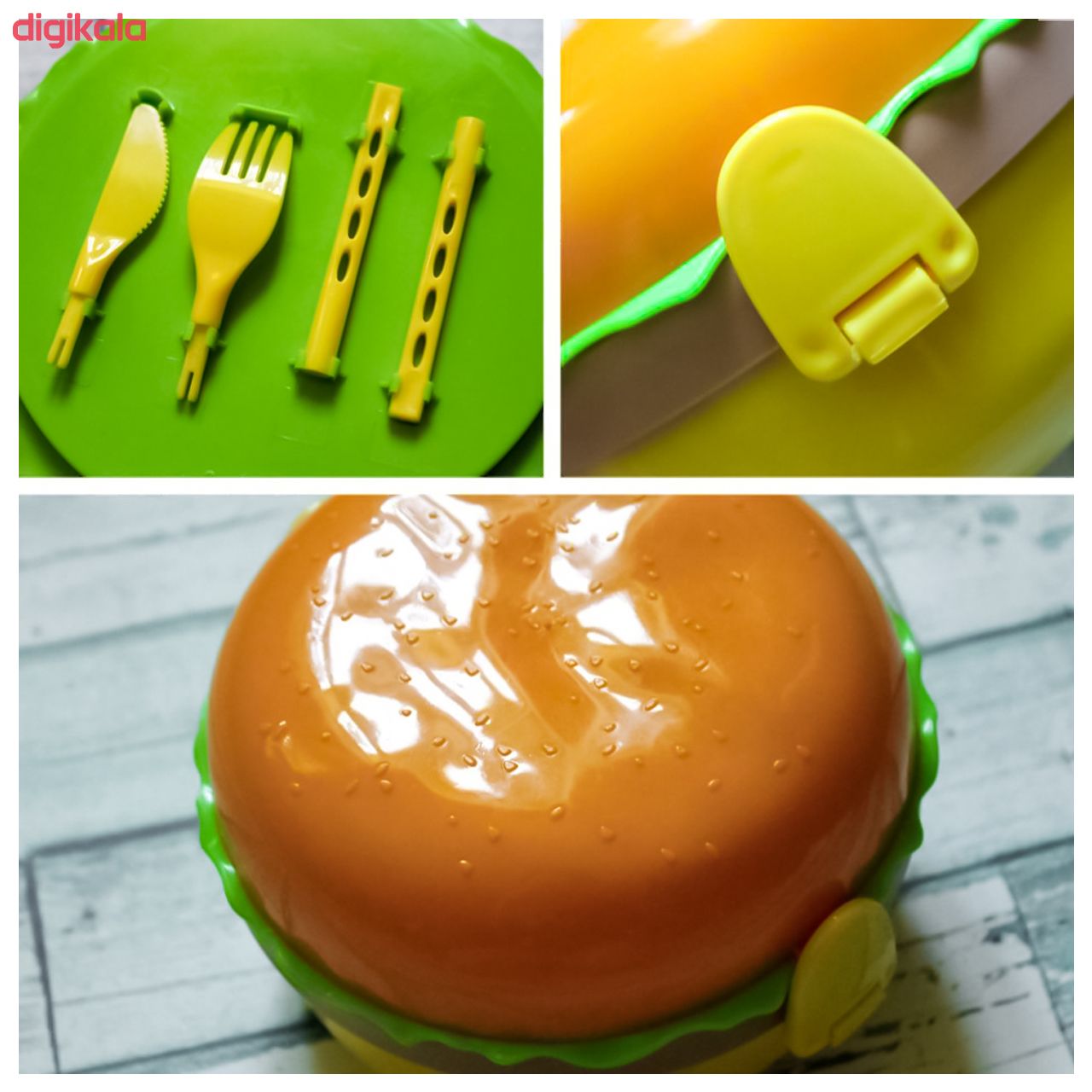 ظرف غذای کودک کیولوکس مدل Hamburger کد 0562