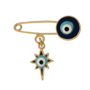 سنجاق سینه زنانه وای اس ایکس طرح چشم نظر کد 29