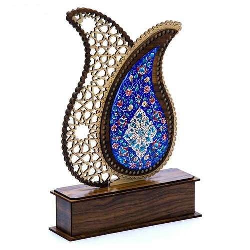 تندیس میناکاری طرح بته جقه مدل زمرد کد 2