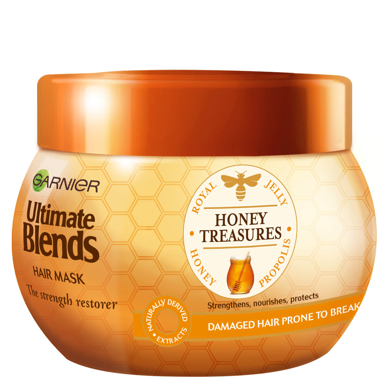ماسک مو گارنیه سری Ultimate Blends مدل Honey Treasures حجم 300 میلی لیتر