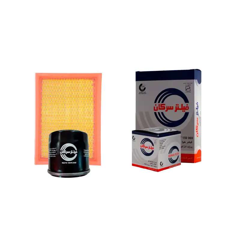 فیلتر روغن خودرو سرکان مدل SF7735 مناسب برای پراید به همراه فیلتر هوا