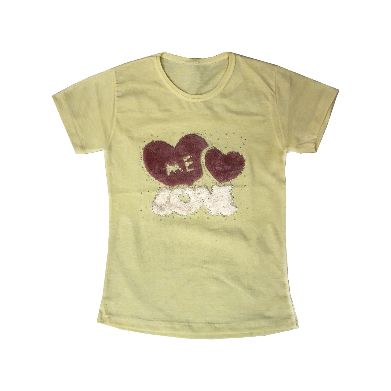تی شرت دخترانه طرح قلب مدل A&S7173 -  - 1