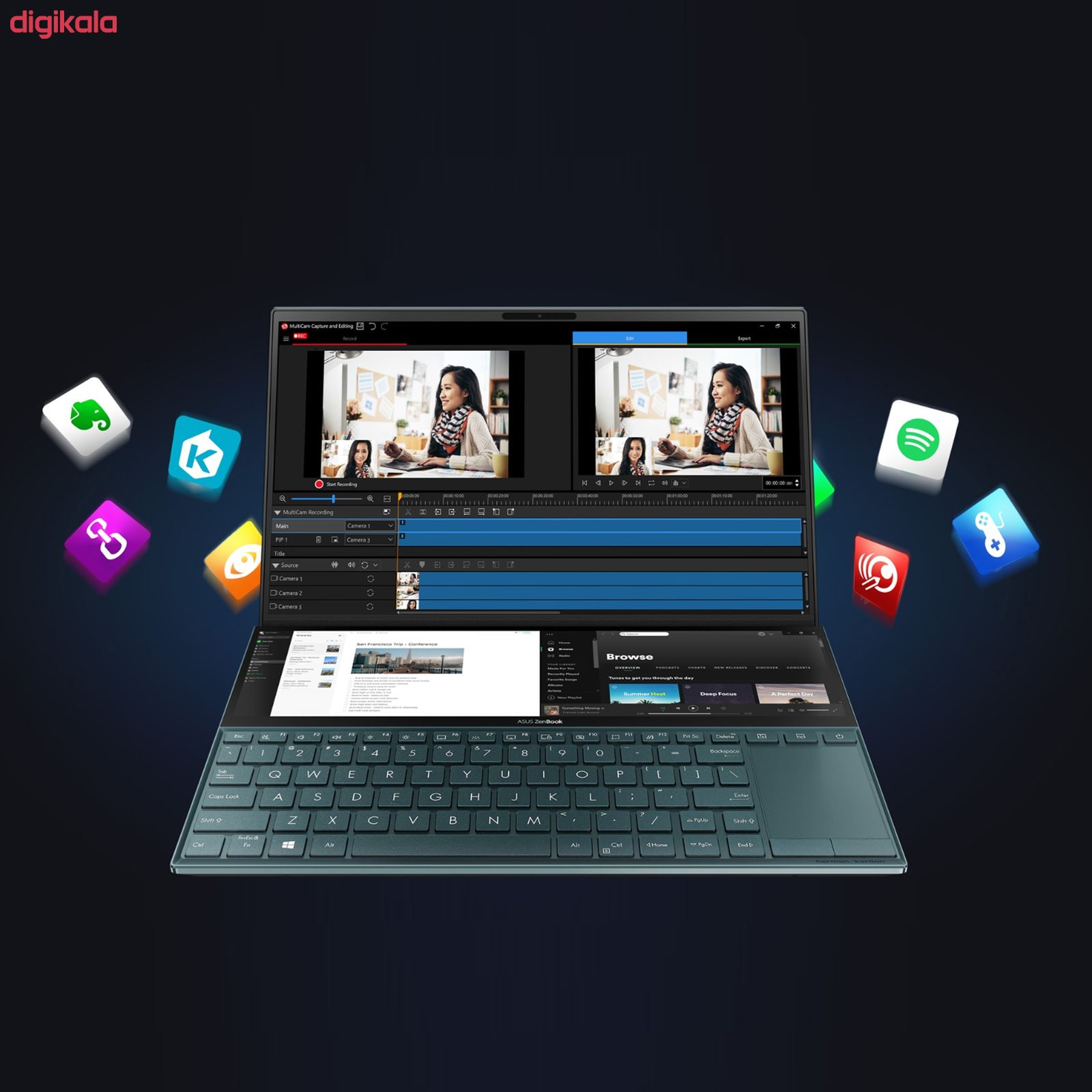 لپ تاپ 14 اینچی ایسوس مدل ZenBook Duo UX481FLC-BM039T main 1 10