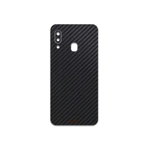 MAHOOT Black-Carbon-Fiber Cover Sticker for Samsung Galaxy A20e