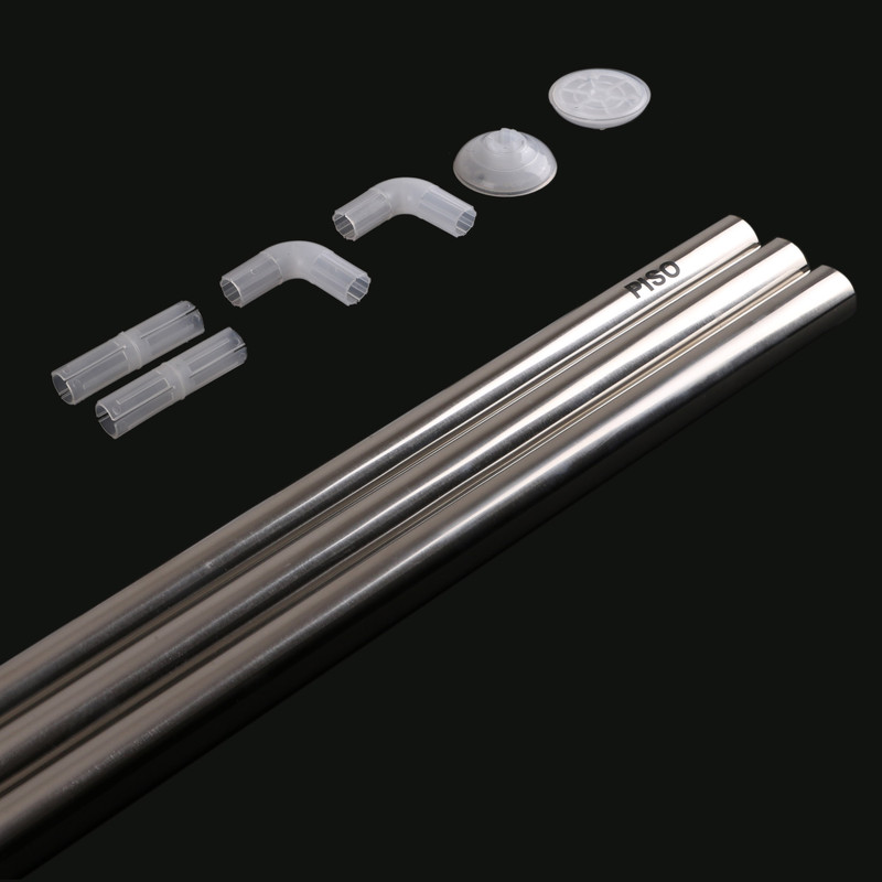 میله پرده حمام پیسو مدل U سایز 90x90 سانتی متر